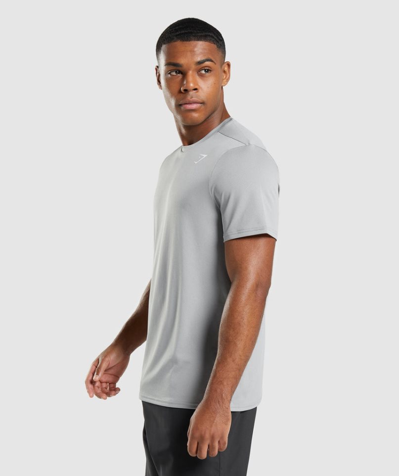 Men's Gymshark Arrival Regular Fit T-Shirts Light Grey | CA A713D8